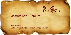 Wechsler Zsolt névjegykártya